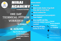 One Day Technical Python Workshop 2020 Workshop Poster